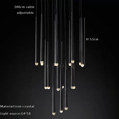 DecorBites™ Crystal Water Drop Ceiling Chandelier for Classic Living Room Decor