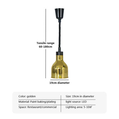 DecorBites™ Electric Telescopic Food Heat Lamp for Kitchen Fixtures & Restaurants