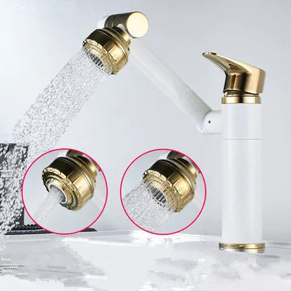 DecorBites™ Antique Bronze Bathroom Sink Faucet Hot Cold Water Mixer Deck Mounted
