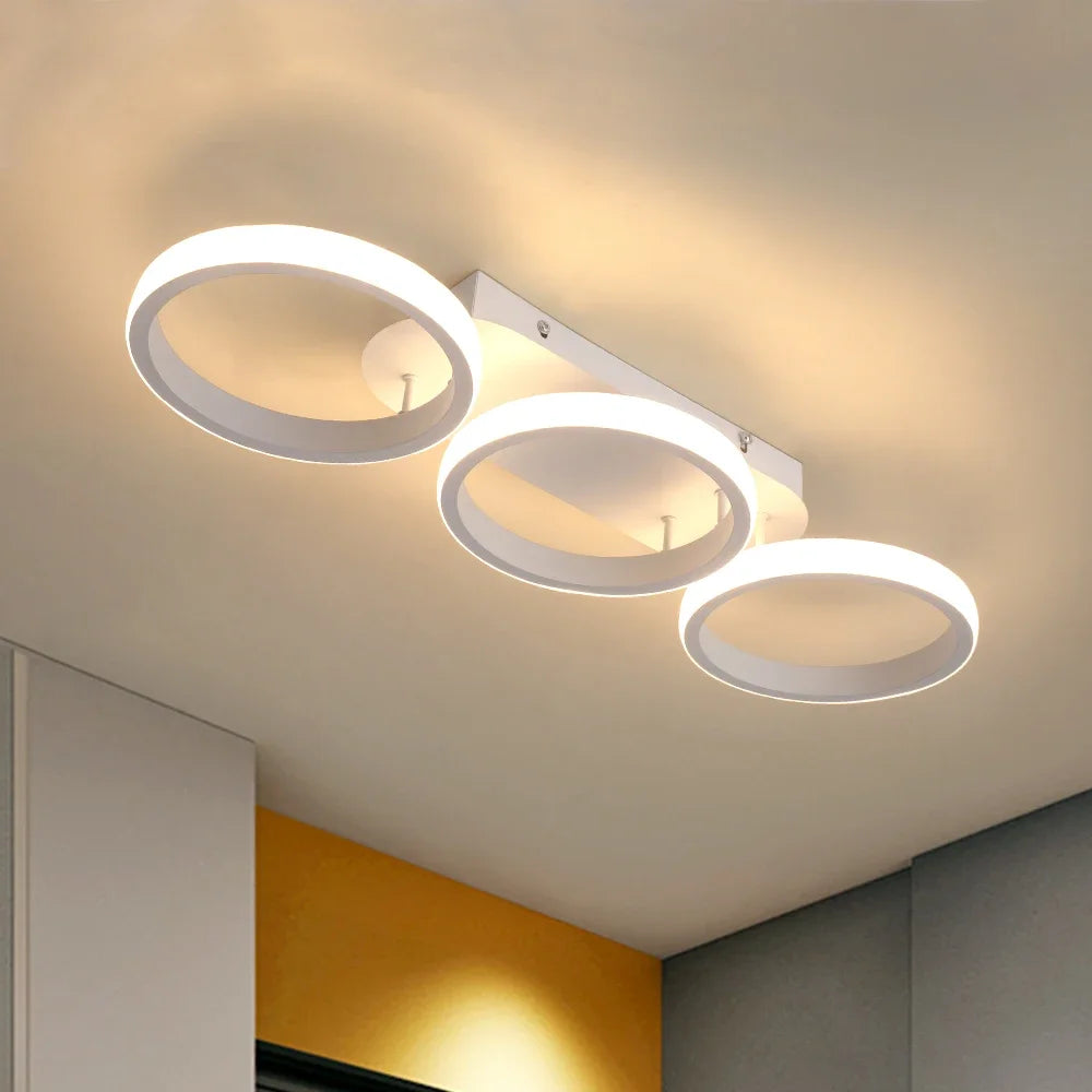 DecorBites™ Acrylic LED Ceiling Lamp: Modern Nordic Chandelier for Living Dining Room & Aisle