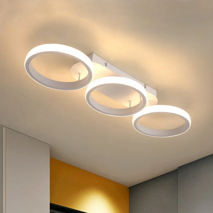 DecorBites™ Acrylic LED Ceiling Lamp: Modern Nordic Chandelier for Living Dining Room & Aisle