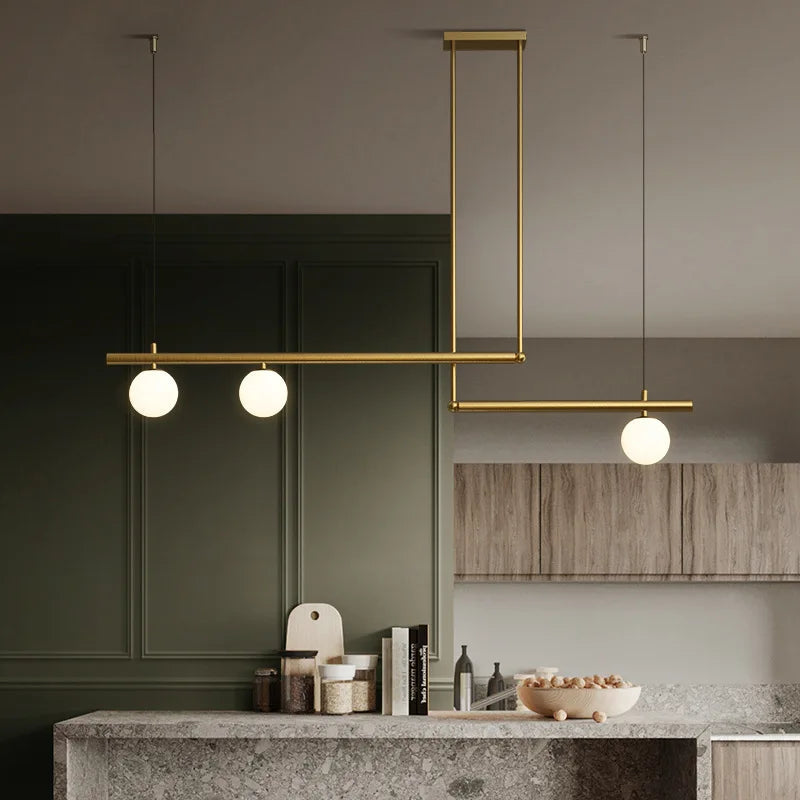 DecorBites™ LED Linear Hanging Lamp for Home Modern Minimalist Living Room Chandelier