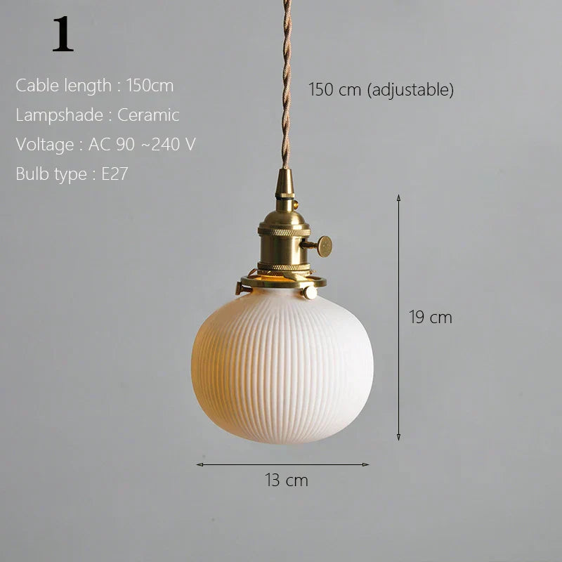 ™ Japanese Ceramic Pendant Light Scandinavian Style Luxury Lamp