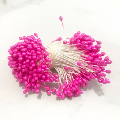 DecorBites™ 200pcs Mixed Rose Red Flower Cherry Stamen Berries Bundle for DIY Decor