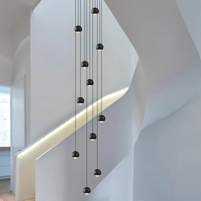 ™ Globe Lens Metal Chandelier for Living Room Kitchen Bedroom Cafe Staircase Villa