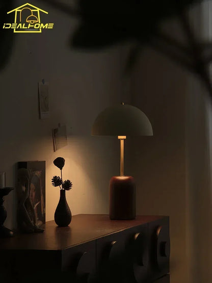 DecorBites™ French Medieval Solid Wood LED Table Lamp for Bedroom, Living Room
