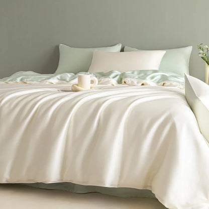 DecorBites™ Cool Touch Solid Color Bedding Set - Skin-Friendly & Breathable