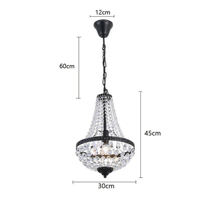 DecorBites™ Crystal Chandelier Pendant Lamp for Dining Room and Living Room