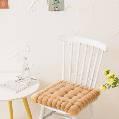 DecorBites™ Cookie Biscuit Cushion Soft Square Pillow for Living Room Chair Decor