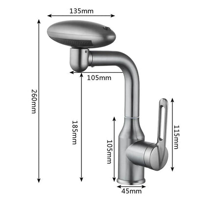 DecorBites™ 360° Rotation Stainless Steel Multi-Function Faucet with 4 Water Outlet Modes