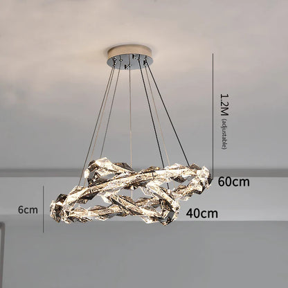 DecorBites™ Crystal Chandelier for Luxury Living Spaces ★ Modern Duplex Ring Light Fixtures