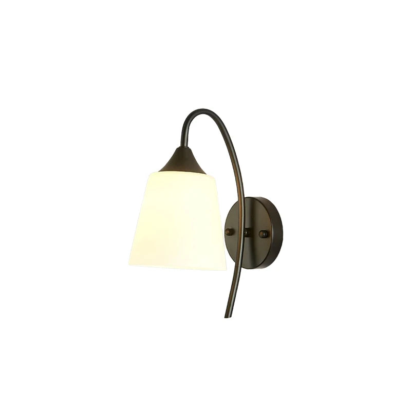 DecorBites™ Gold Glass Wall Lamp Bedroom Sconce for Hotel Living Room Aisle Staircase