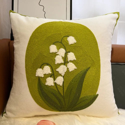DecorBites™ Blue Hyacinth Square Pillowcase, Non-Scripta Design, Modern Home Decoration