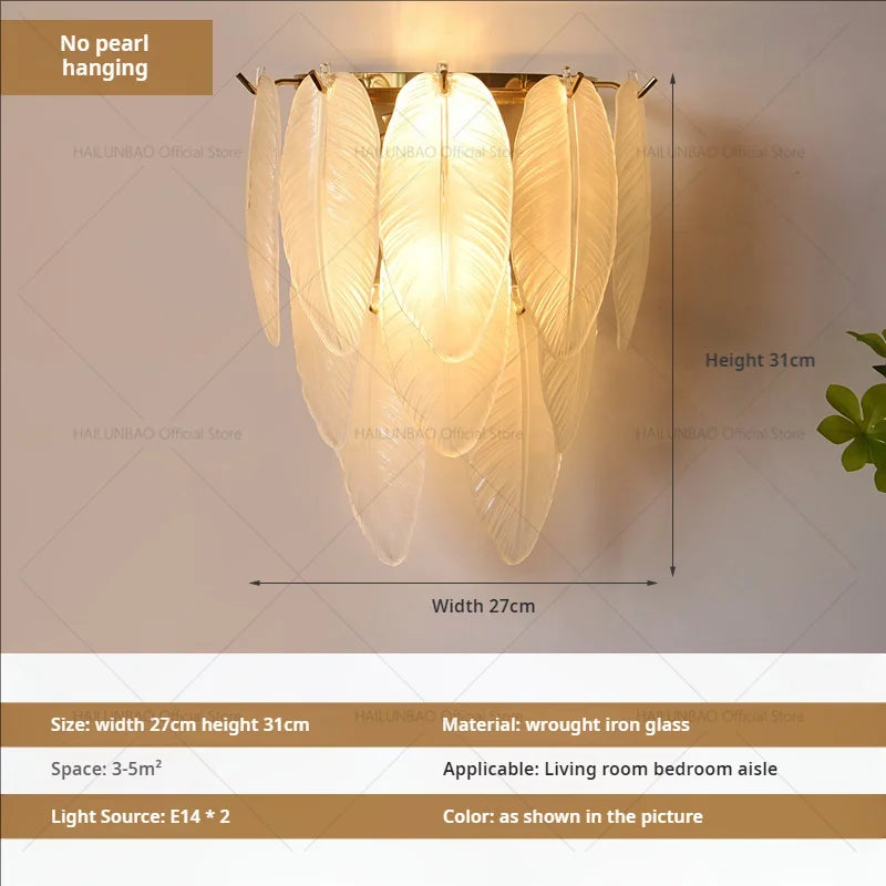 DecorBites™ Luxe Crystal Glass Wall Lamp for Aisle, Living Room, Bedroom & Corridor Lighting