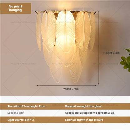 DecorBites™ Luxe Crystal Glass Wall Lamp for Aisle, Living Room, Bedroom & Corridor Lighting