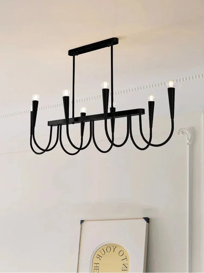 DecorBites™ French Style Black Pendant Light Luxury Led Chandelier Room Decor