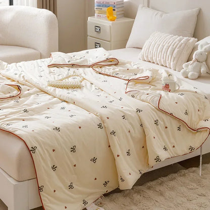DecorBites™ Cooling Summer Blanket | Soft & Breathable Natural Plant Comforter