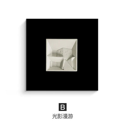 DecorBites™ Abstract Geometric Wall Decoration Square Mural Room Accessories