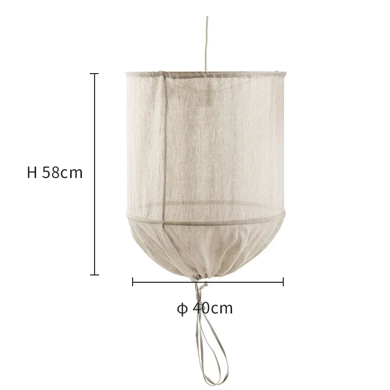 DecorBites™ Linen Cloth Pendant Light: Elegant Bohemian Fabric Chandelier for Home, Restaurant, Hotel