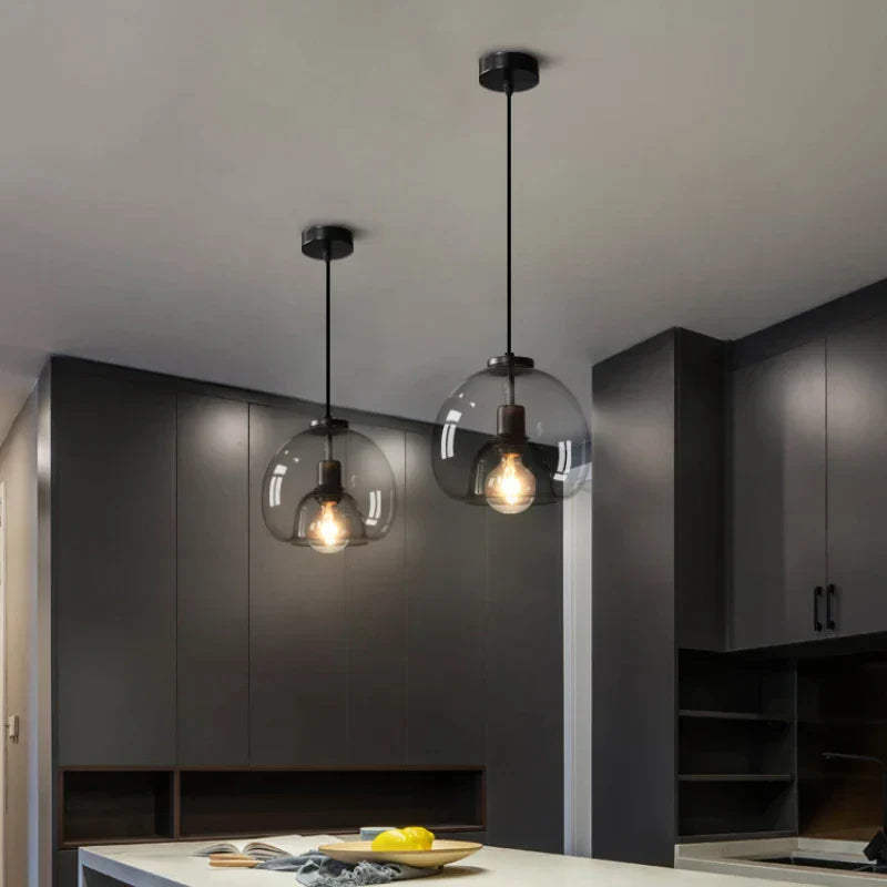 DecorBites™ Glass Pendant Lights: Stylish LED Chandeliers for Dining Room, Kitchen, and Restaurant Tables