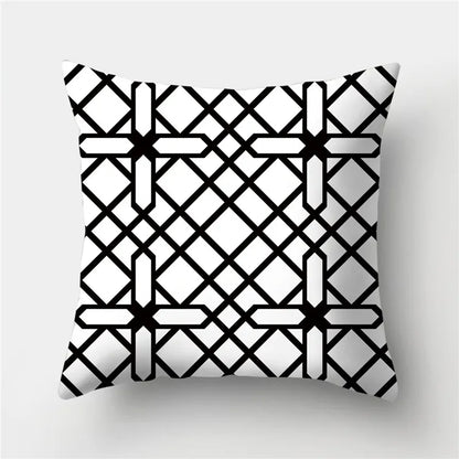 DecorBites™ Geometric Stripes Pillowcase 45x45cm Polyester Cushion Cover for Living Room