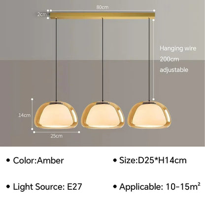 DecorBites™ Glass Jelly Pendant Lamp: Minimalist Luxury Design for Home Living Room Bedroom