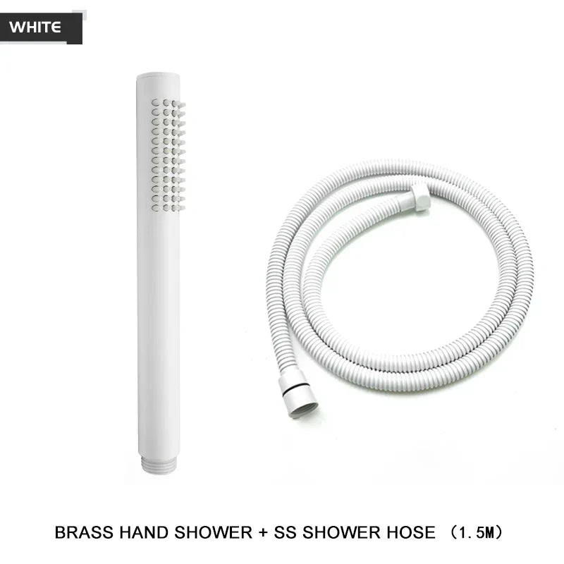 DecorBites™ Brass Handheld Shower Head in Brushed Golden Finish