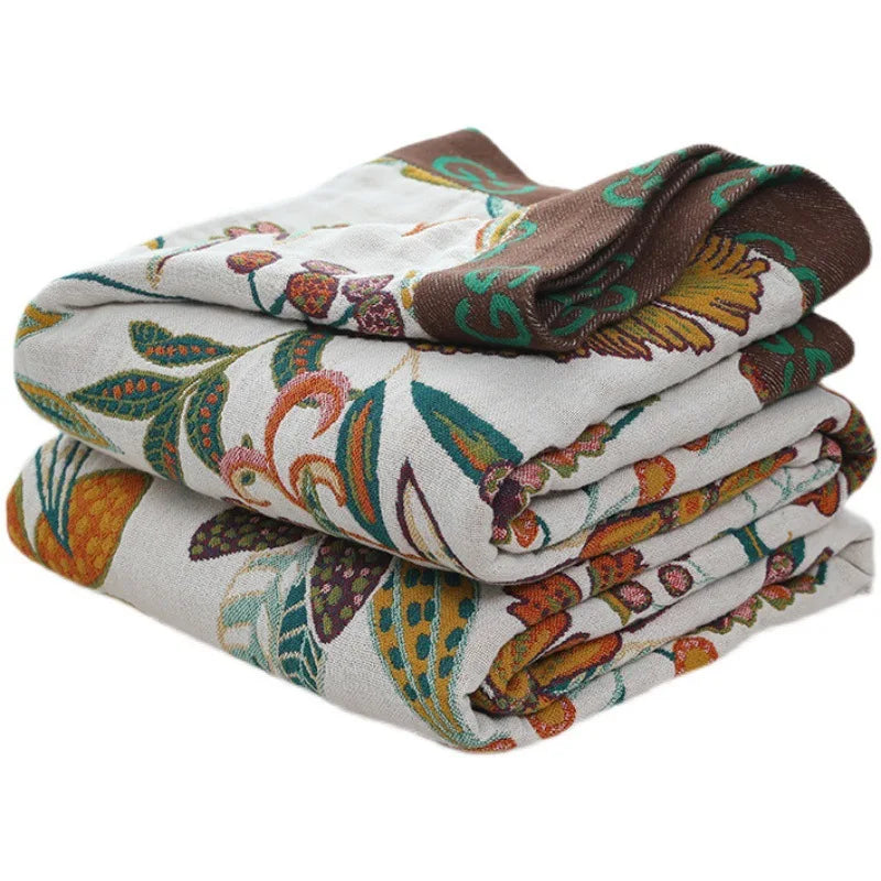 DecorBites™ Boho Cotton Bedspread - Soft Gauze Throw Blanket for Bedroom and Sofa