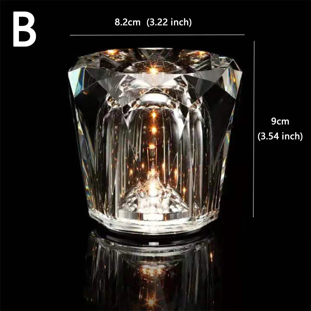 DecorBites™ Crystal Diamond Night Light | Rechargeable LED Table Lamp