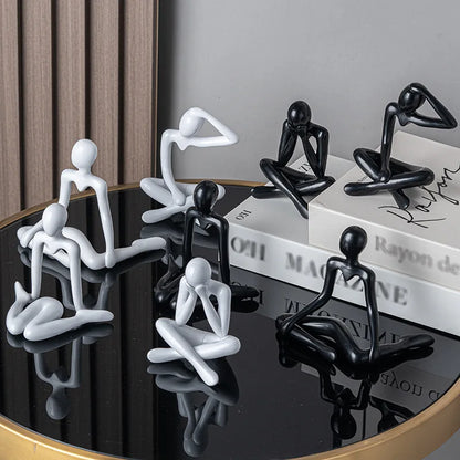 DecorBites™ Abstract Figures Ornament Sculpture for Home Office Decor