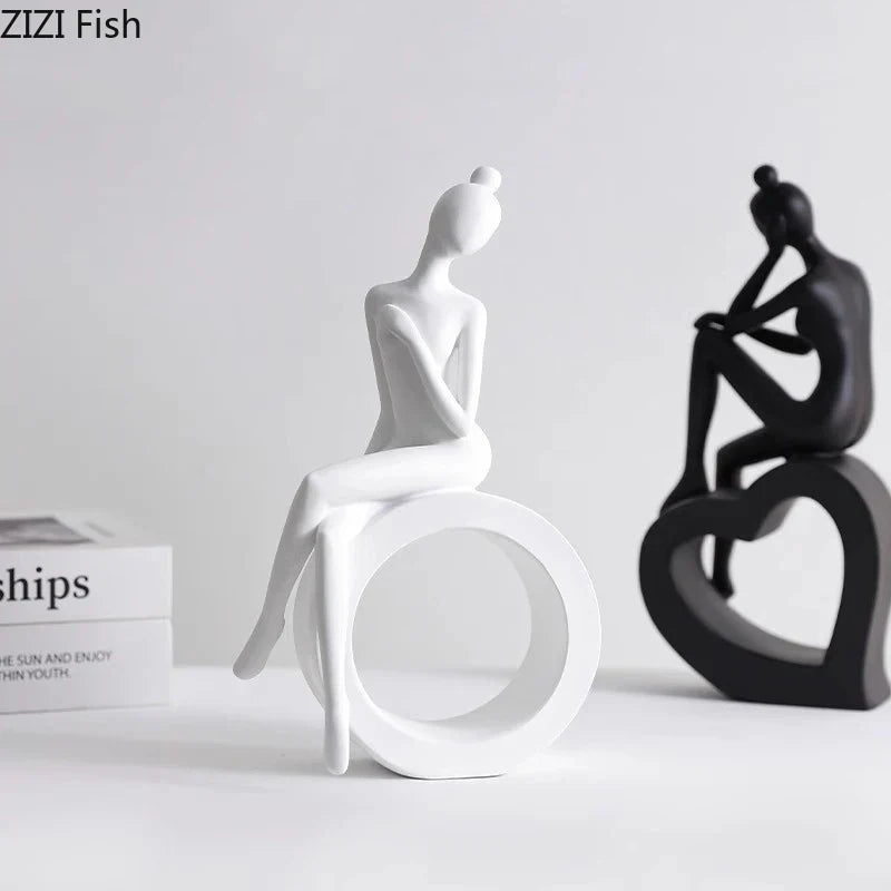 Abstract Figures Sculpture Modern Minimalism Decor Room Crafts DecorBites™ Aesthetics