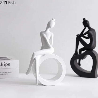 Abstract Figures Sculpture Modern Minimalism Decor Room Crafts DecorBites™ Aesthetics