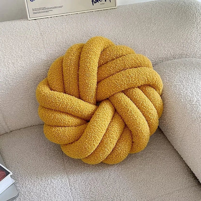™ Knotted Ball Grey Throw Pillow for Bed Couch Living Room