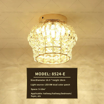 DecorBites™ Elegant Crystal Ceiling Light for Entryway, Stairs, and Hallway