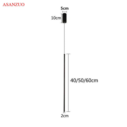 DecorBites™ LED Pendant Light: Adjustable Line Strip Hanging Lamp for Modern Home Decor