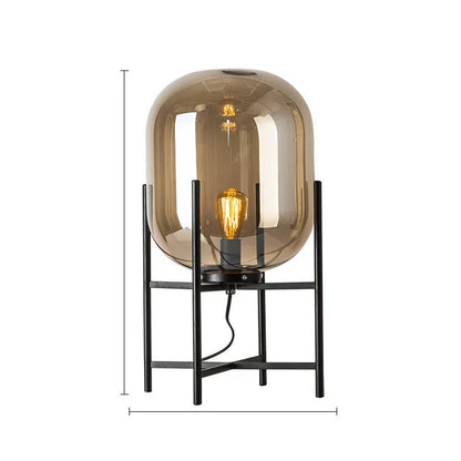 DecorBites™ LED Glass Floor Lamp Retro Melon Floor Lights - Modern Minimalist Design