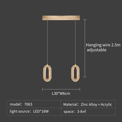 DecorBites™ Crystal Rings Chandelier: Staircase Luxury LED Lighting Fixture