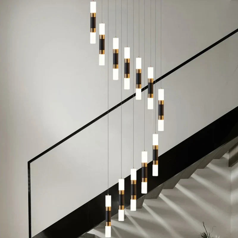 DecorBites™ LED Chandelier Stairway Lamp Dining Table Kitchen Lighting Acrylic Chandelier