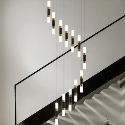 DecorBites™ LED Chandelier Stairway Lamp Dining Table Kitchen Lighting Acrylic Chandelier
