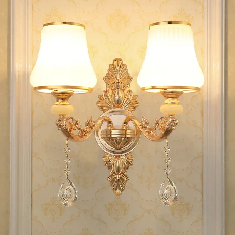 DecorBites™ Crystal Wall Sconce Bedroom Lamp Indoor Modern Lighting Europen Style
