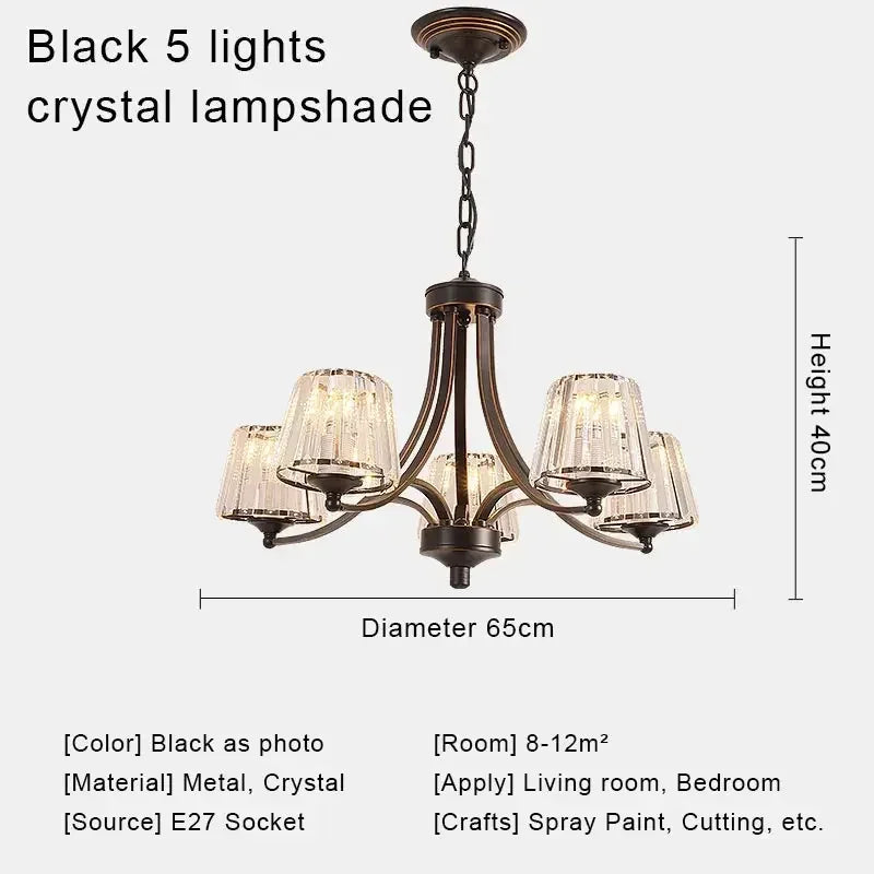 DecorBites™ Crystal Chandelier Ceiling Lights for Modern Living Spaces