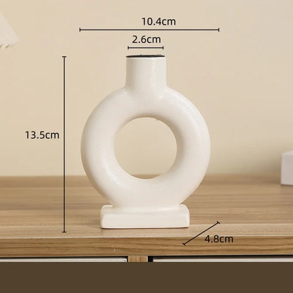 DecorBites™ Geometric Ceramic Candle Holder Ornaments - Home Decor Accessories