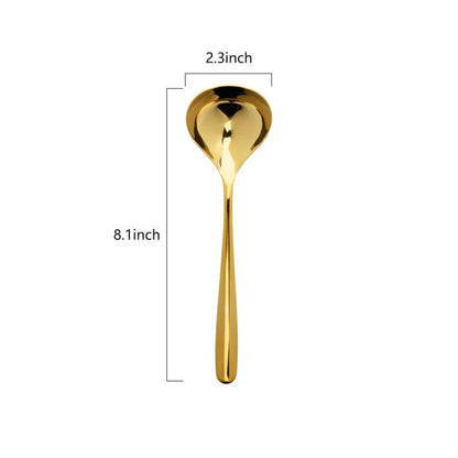 DecorBites™ 304 Stainless Steel Small Gravy Ladle - 21cm/8.1inch | Dishwasher Safe Sauce Spoon