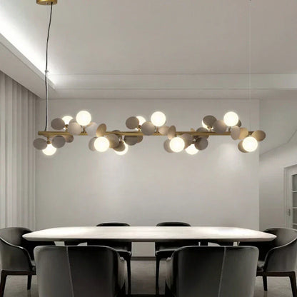 DecorBites™ Gold Metal G9 LED Pendant Chandelier with Acrylic Flower Decor