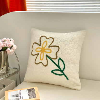 DecorBites™ Christmas Cartoon Embroidered Pillow Cover Set, Festive Decorative Cushions
