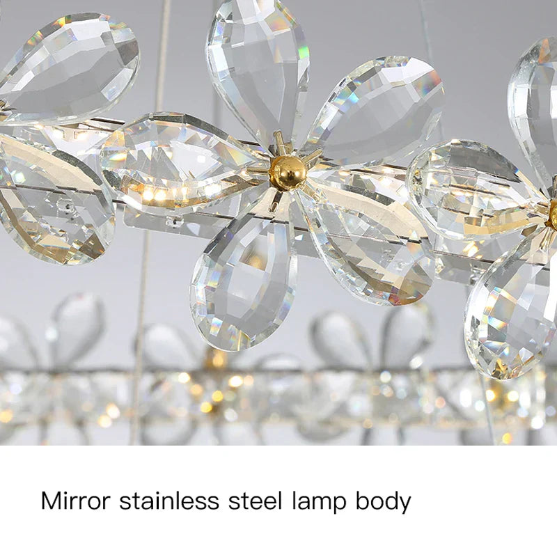DecorBites™ Gold Crystal Spiral Chandelier LED Pendant Lights for Home Decoration