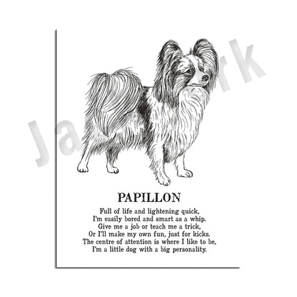 DecorBites™ Dog Breed Poster featuring Rhodesian Ridgeback, Havanese, and More