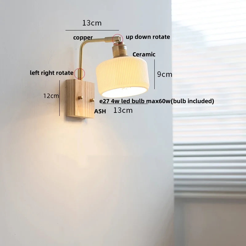 DecorBites™ Ceramic LED Wall Sconce Rotatable Modern Vanity Light