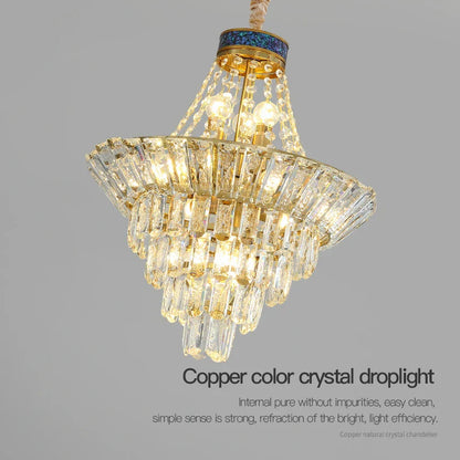 DecorBites™ Crystal Chandelier: Luxury Living Room Lighting in Modern European Style for Villa