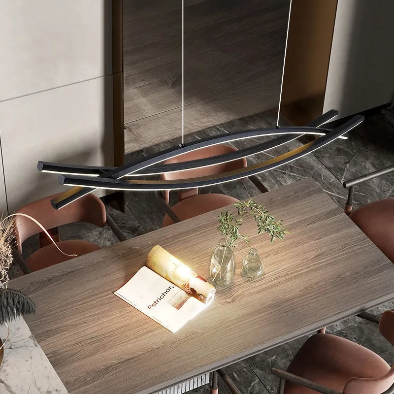 DecorBites™ Aluminum Suspension LED Chandelier for Kitchen Dining Table Island